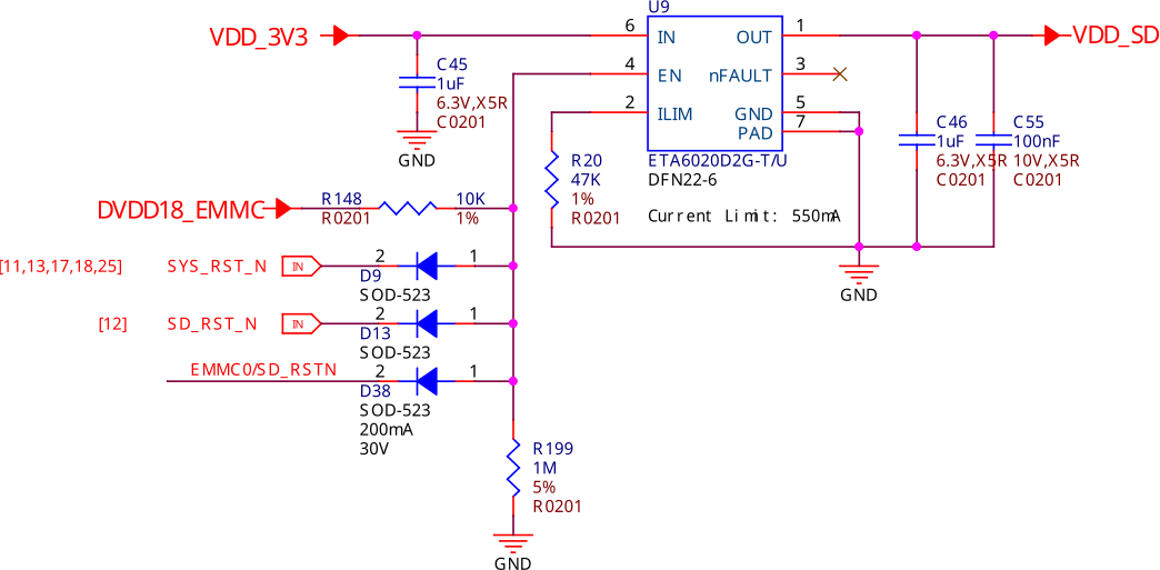 SoC eMMC power switch